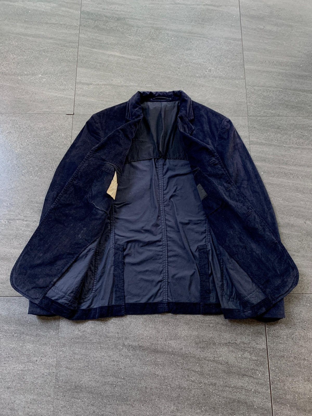 Prada FREE TAX! 2000s Navy Corduroy Blazer Jacket Size US S / EU 44-46 / 1 - 4 Thumbnail