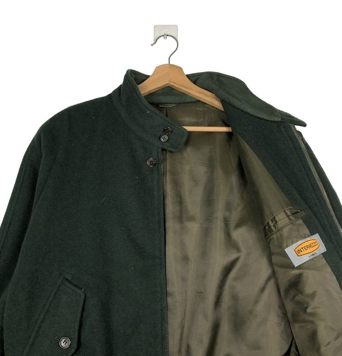 Vintage 🔥VINTAGE WOOL BOMBER JACKET INTERMEZZO JAPAN MADE Size US L / EU 52-54 / 3 - 12 Thumbnail