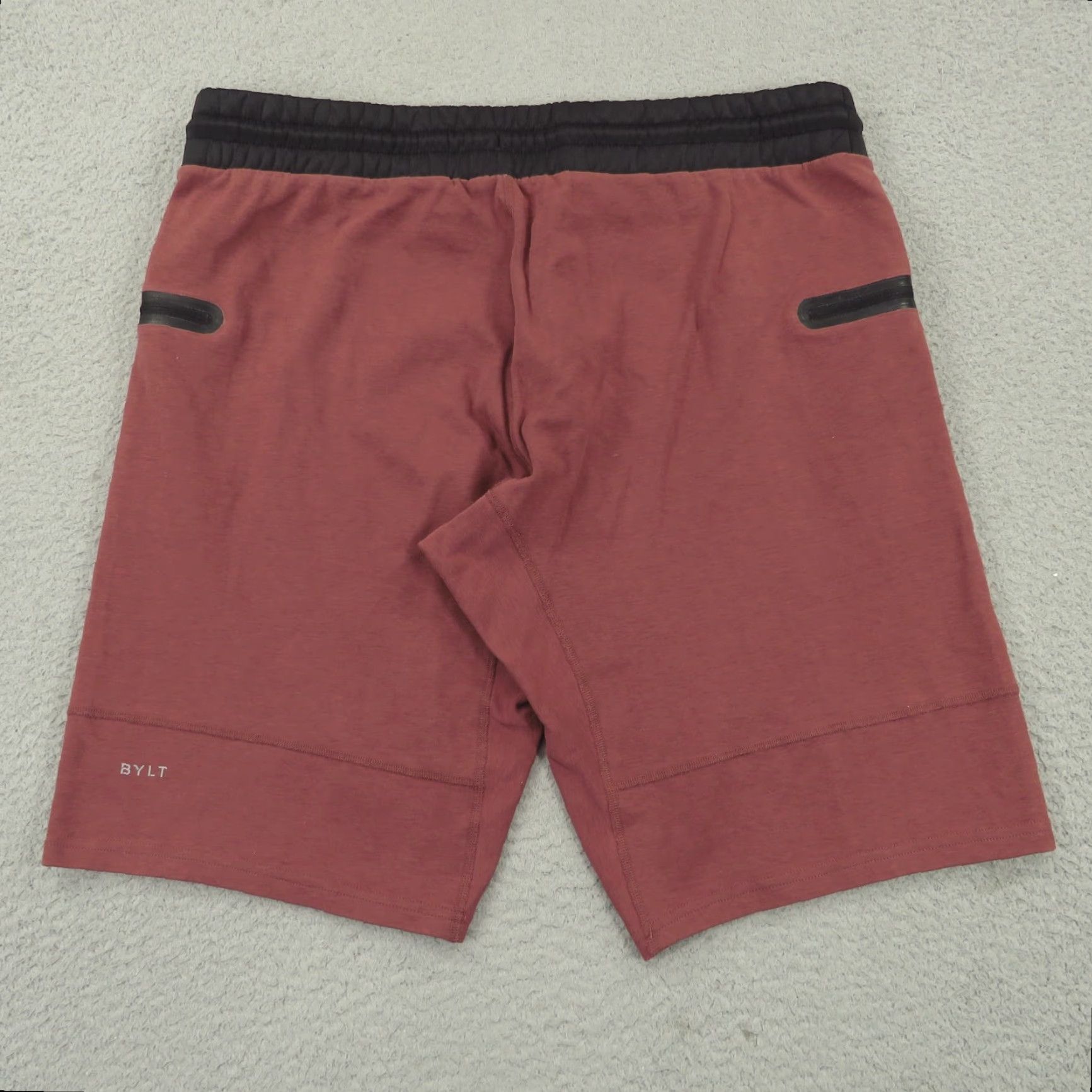 Vintage BYLT Shorts Men XXL Burgundy Premium Jogger Sweat 13" Training Shorts - 2XL, Red, Regular Size US 39 - 2 Thumbnail