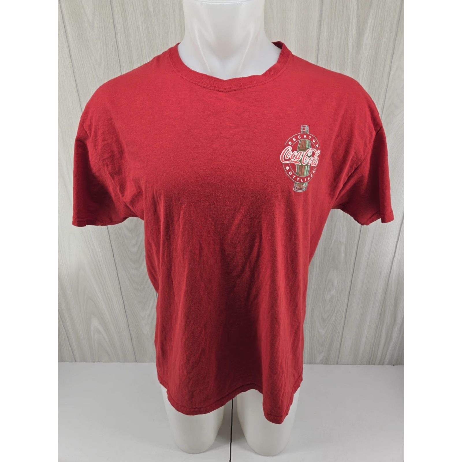 Vintage Coca-Cola Bottling Co. Forklift Decatur Alabama Red T Shirt Large Unisex L Shirt Red Coca-Cola Bottling Co. Forklift Decatur Alabama Graphic Tee 2000s Size US L / EU 52-54 / 3 - 3 Thumbnail