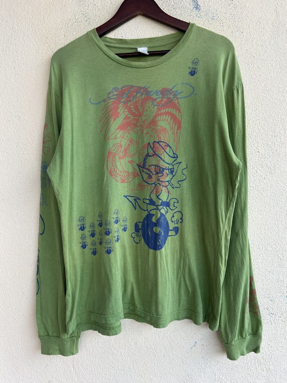 Ed Hardy Ed Hardy Sunfaded Long Sleeve Tshirt Size US L / EU 52-54 / 3 - 1 Thumbnail