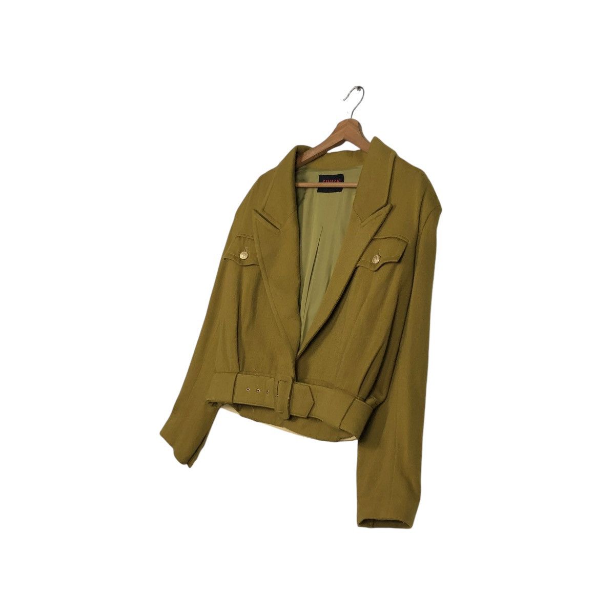 Vintage 🔥VINTAGE CROPPED BIKER JACKET WOOL CIVISK DOUBLE COLLAR Size US M / EU 48-50 / 2 - 4 Thumbnail