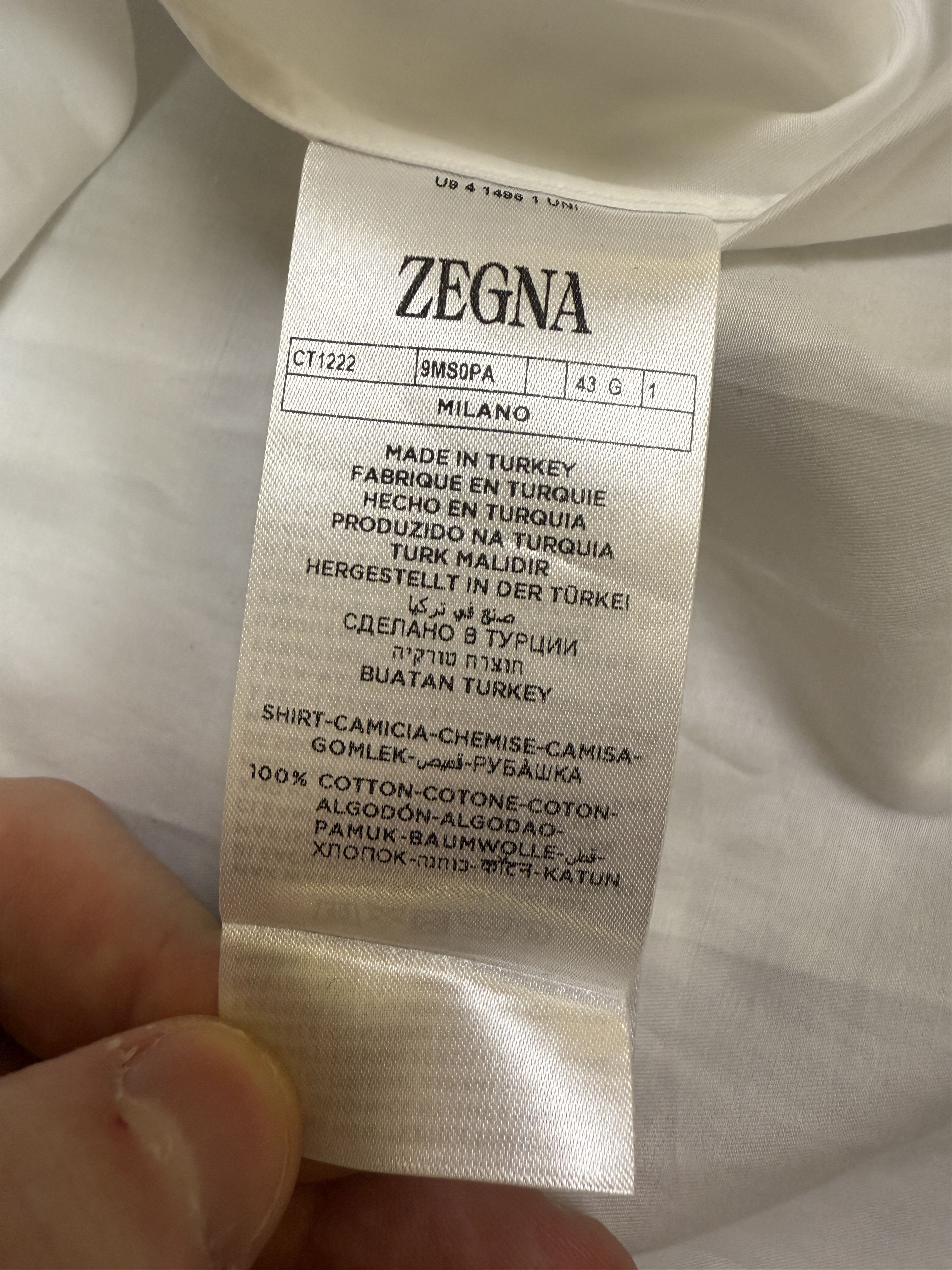 Ermenegildo Zegna Zegna Cotton Long Sleeve Button-up Shirt Size US XL / EU 56 / 4 - 5 Thumbnail