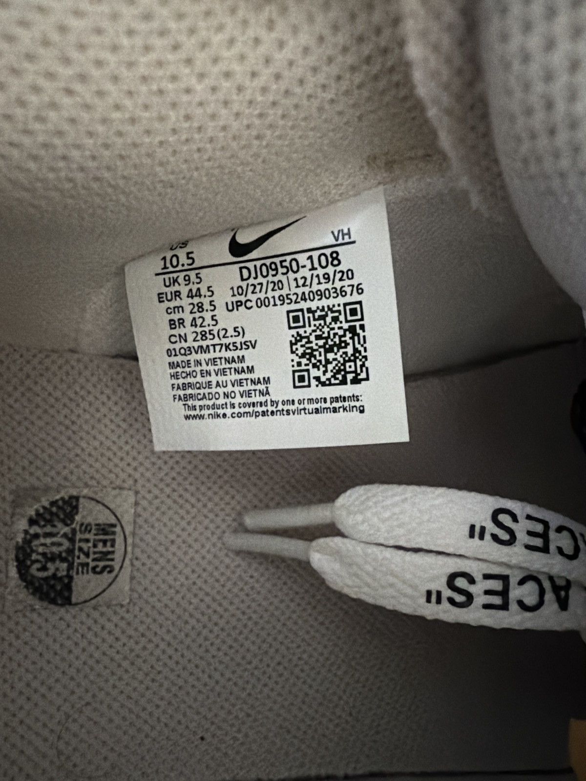 Nike × Off-White Nike Off White Dunk Low Lot 11 Size US 10.5 / EU 43-44 - 7 Thumbnail