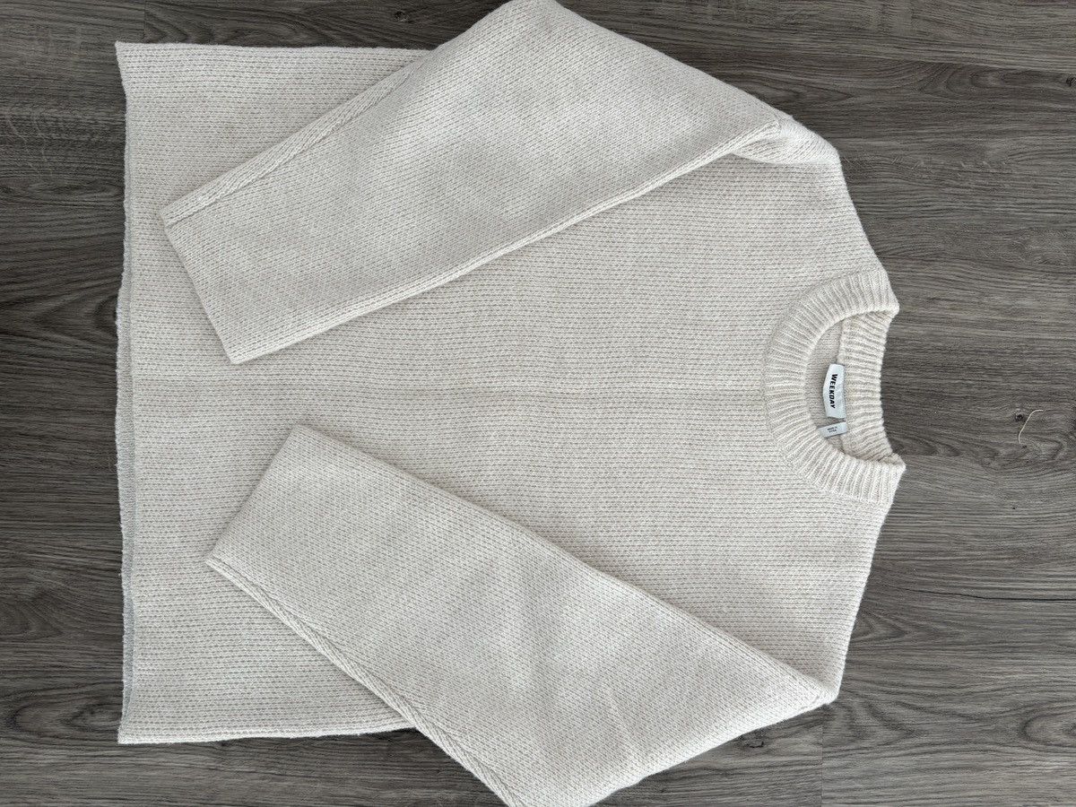 Weekday Weekday Teo Wool Oversized Sweater – Off-White Size US XS / EU 42 / 0 - 1 Thumbnail