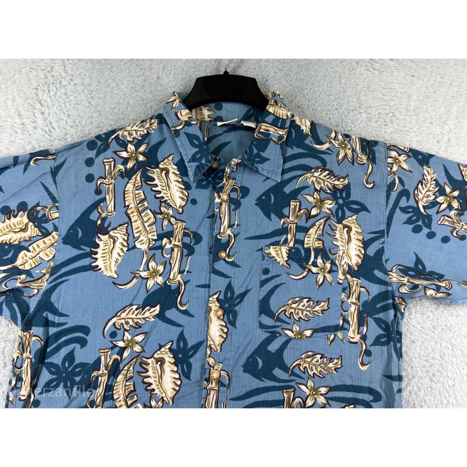 Vintage VINTAGE Oak Hill Kahanu Shirt Mens 2XL Blue Floral Hawaiian 100% Rayon Floral Aloha Beach Vacation 90s Mens Size US L / EU 52-54 / 3 - 4 Thumbnail