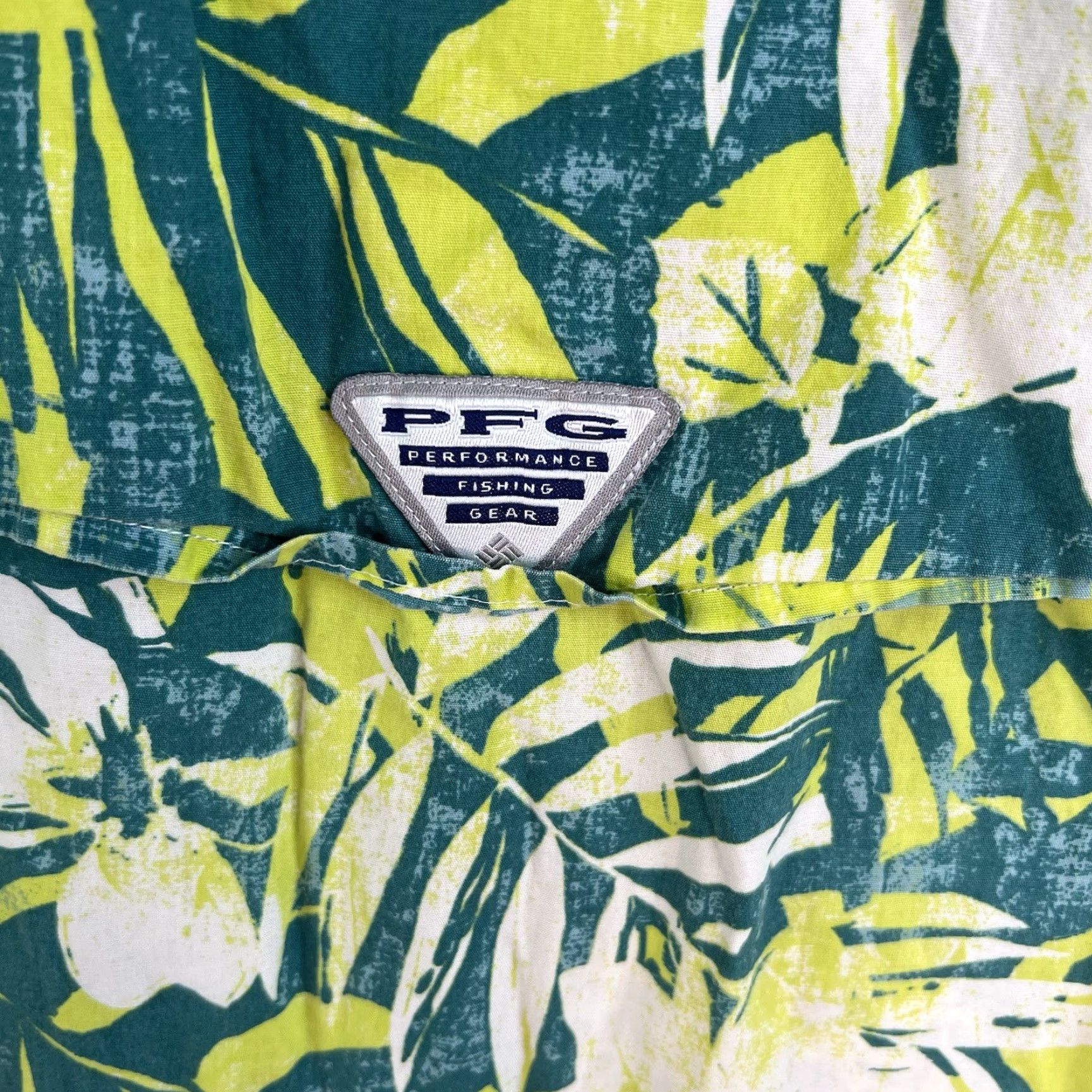 Vintage Columbia PFG Floral Button-Up Shirt Mens L Green Yellow Short Sleeve Shirt Size US L / EU 52-54 / 3 - 6 Thumbnail