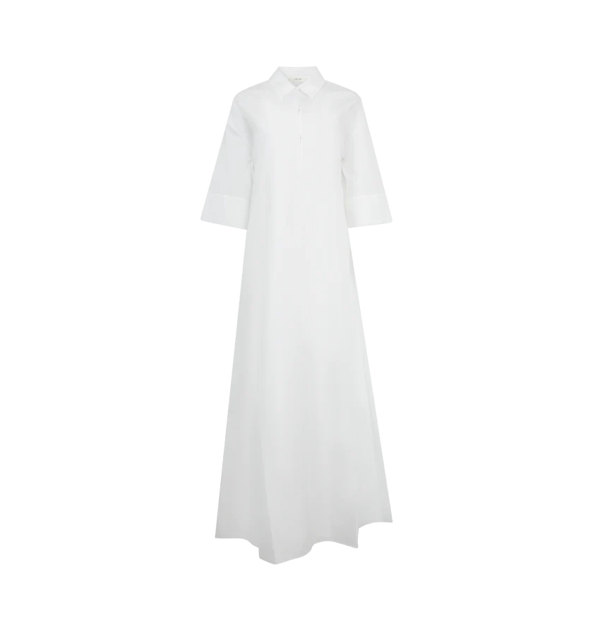 The Row o1h1sh11225 Eveline Dress in White Size S / US 4 / IT 40 - 1 Thumbnail