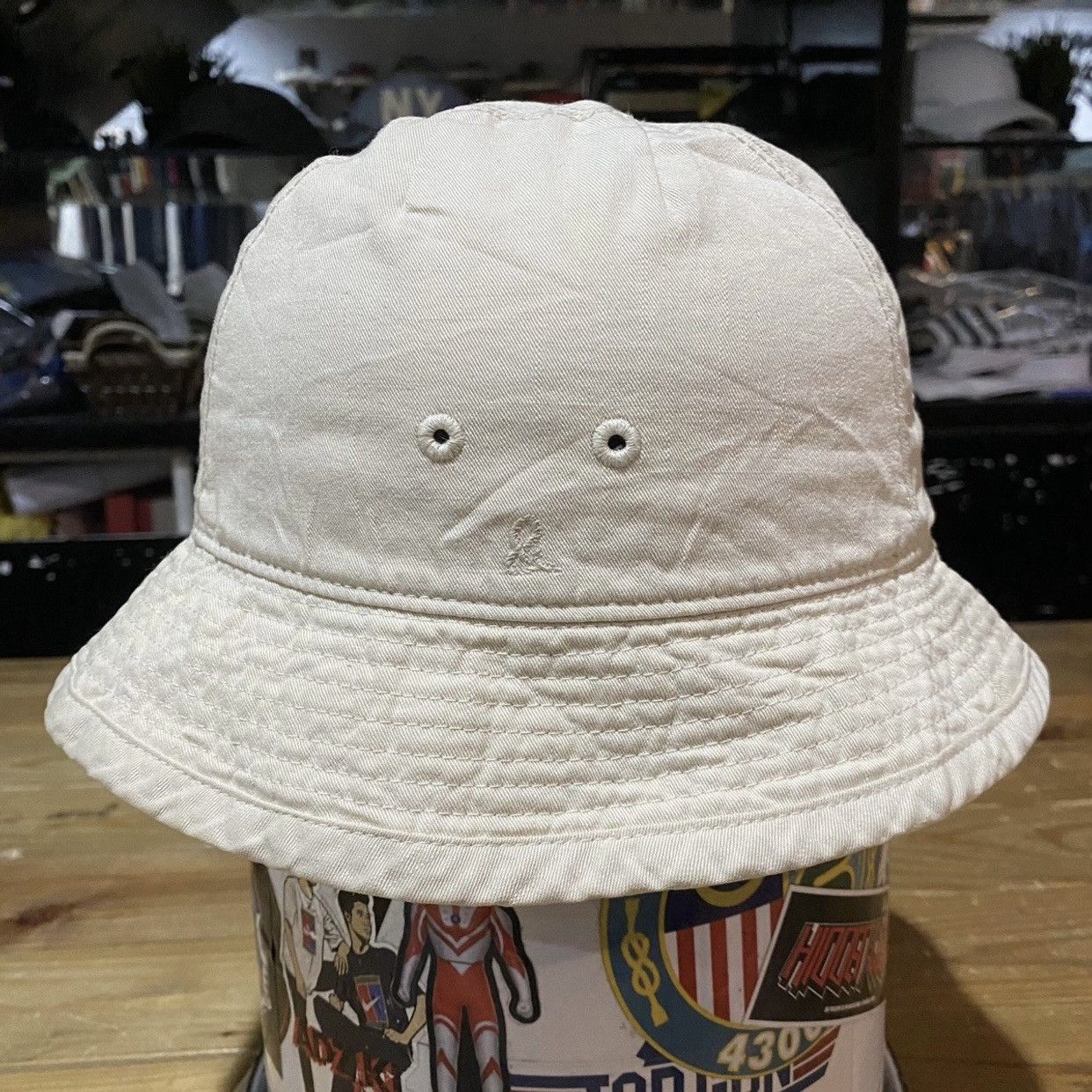 45rpm Rare 45rpm Logo White Bucket Hat Size ONE SIZE - 1 Thumbnail