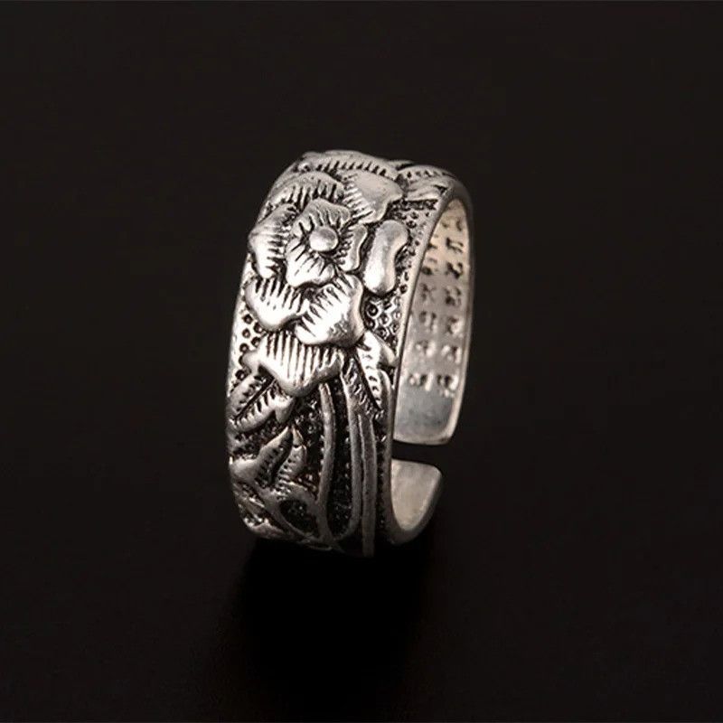 Japanese Brand Retro Peony Ring Size ONE SIZE - 1 Thumbnail
