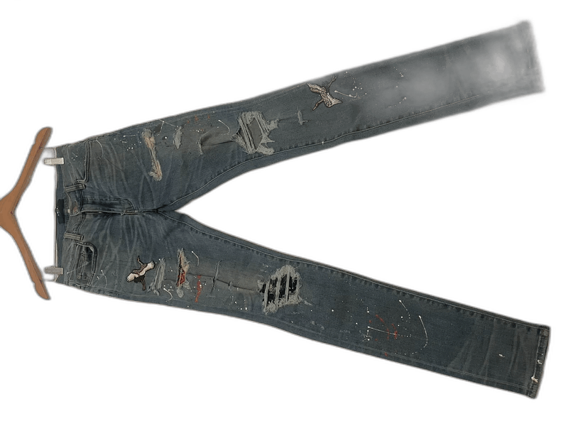 Amiri amiri crane embroidered distressed jeans Size US 30 / EU 46 - 1 Thumbnail