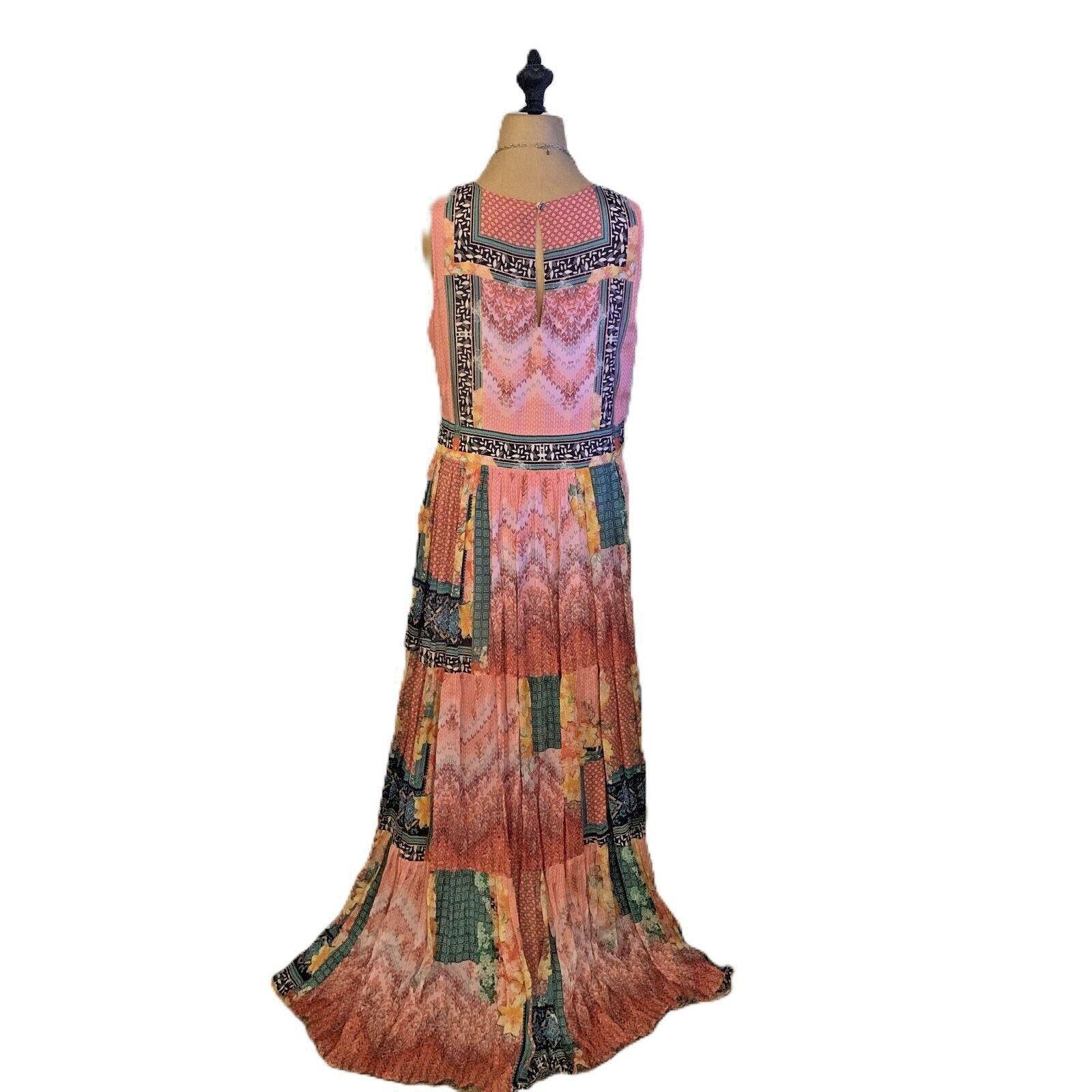Anthropologie Anthropologie Bhanuni By Jyoti Alessandra Maxi Floral Dress Size L / US 10 / IT 46 - 2 Thumbnail