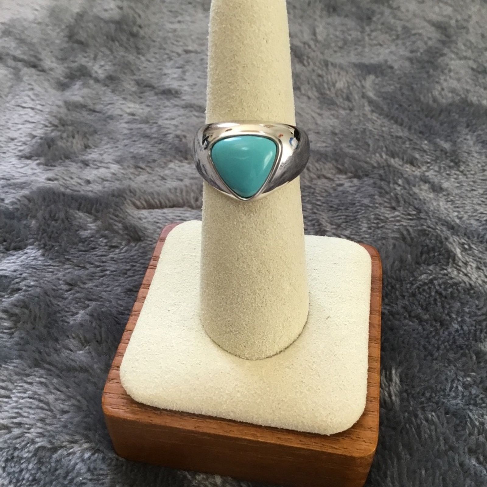 Other Sterling Silver Blue Stone Ring Size ONE SIZE - 5 Thumbnail