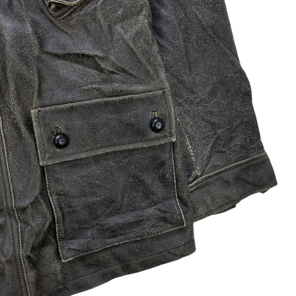PPFM 💥Vintage PPFM 90s Cow Hide Slank Pocket Leather Jacket Size US M / EU 48-50 / 2 - 7 Thumbnail