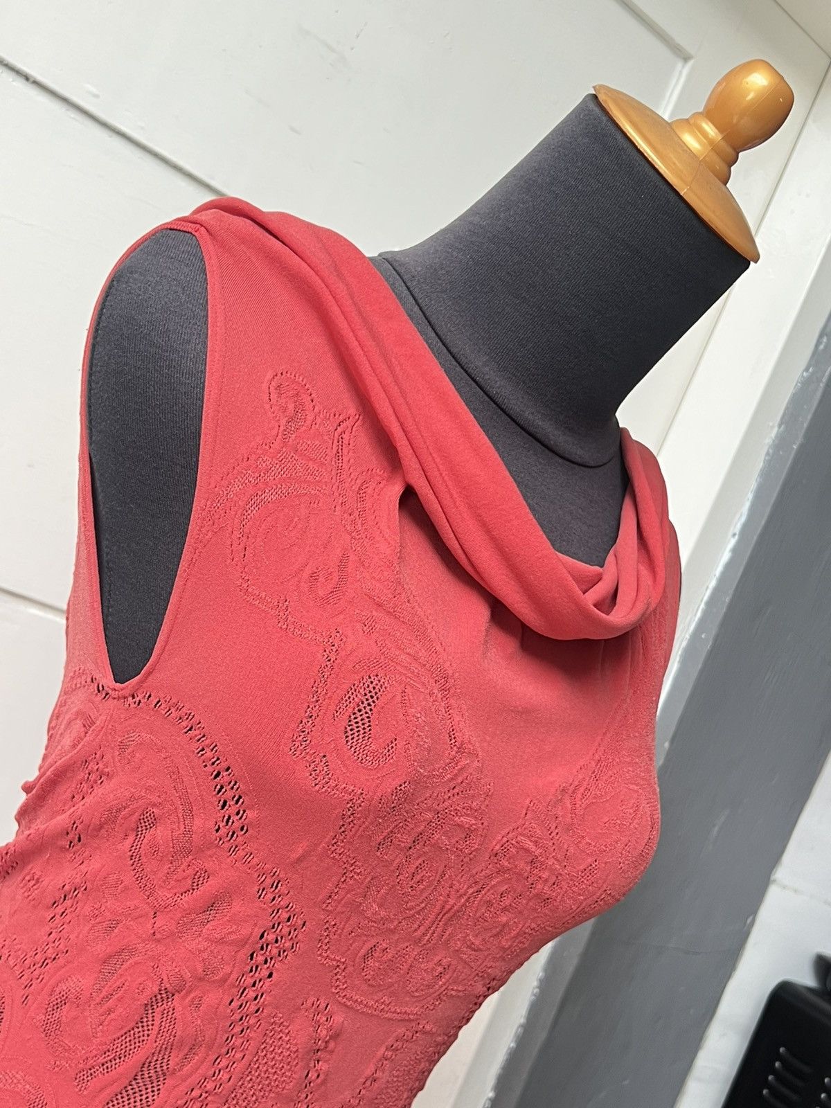 Roberto Cavalli Class Roberto Cavalli Red Midi Dress Size XS / US 0-2 / IT 36-38 - 8 Thumbnail