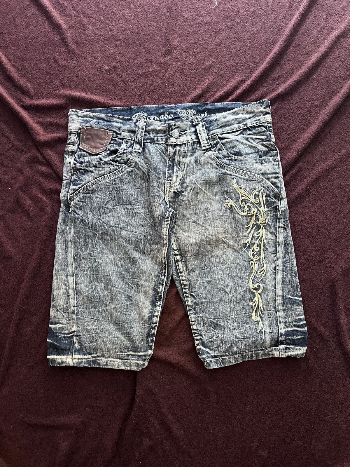 希少 00s TORNADO MART tribal flare denim Tornado Mart Tribal Embroidery Flared Jeans – Paroxa