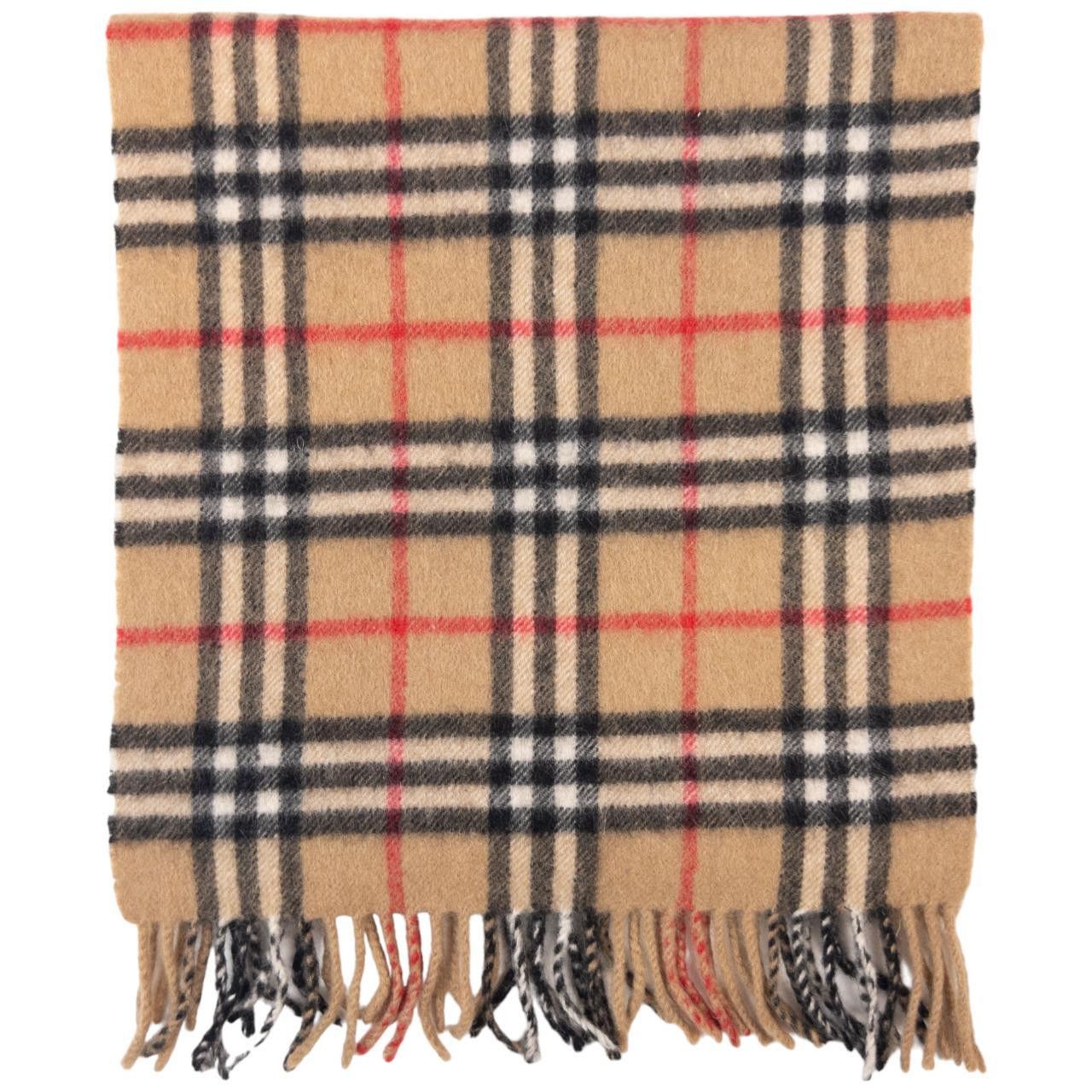 Burberry Vintage Burberry Nova Check Tassel Scarf Size ONE SIZE - 1 Thumbnail
