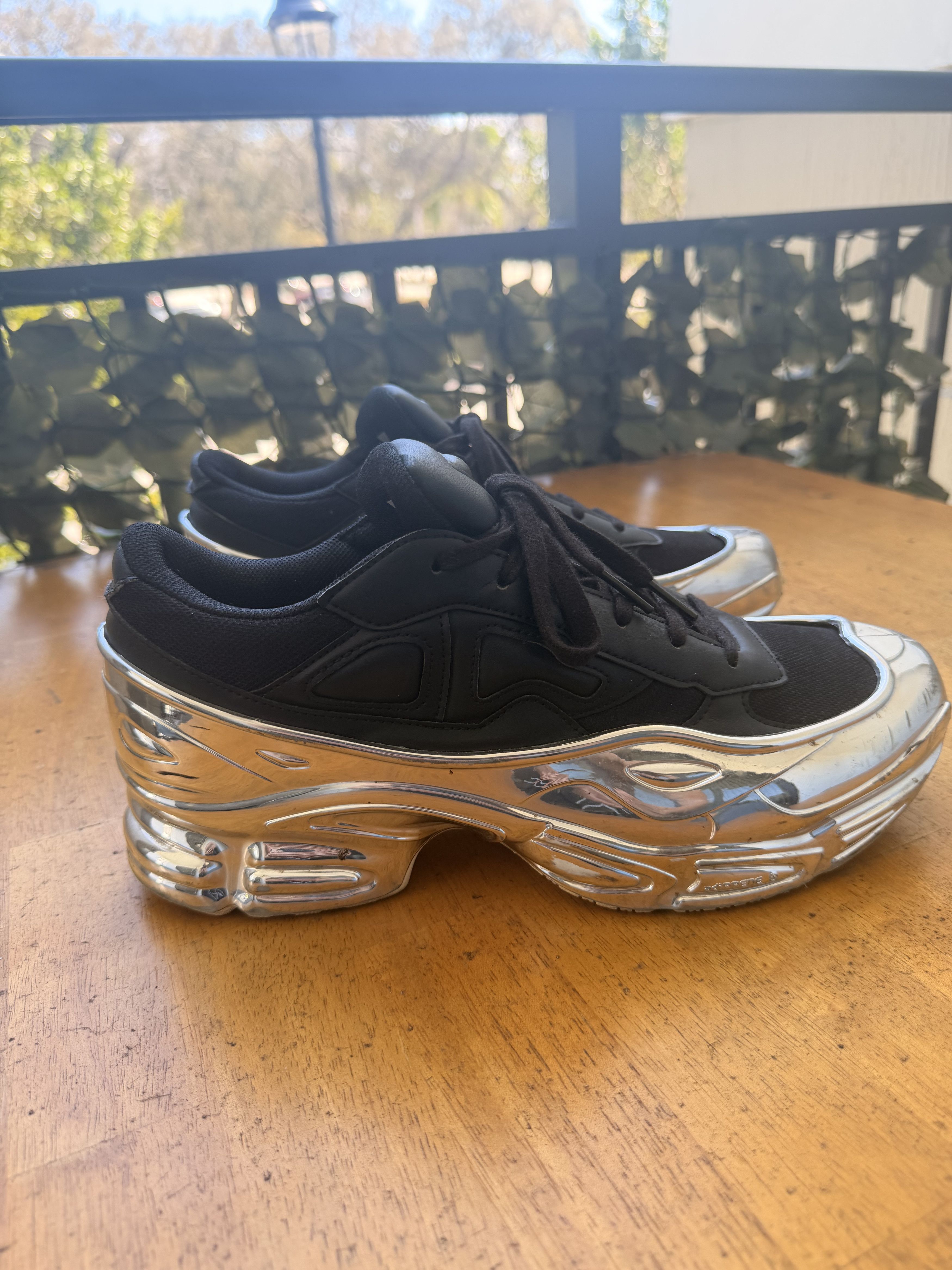 Adidas × Raf Simons Adidas x Raf Simons Ozweego Mirrored Black Silver Size US 10 / EU 43 - 2 Thumbnail