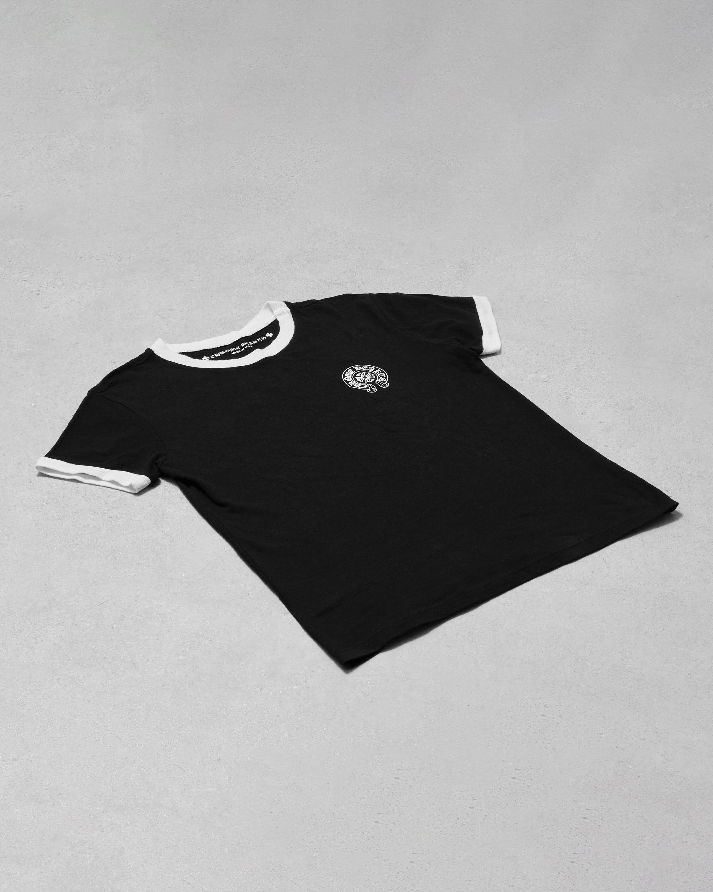 Chrome Hearts CHROME HEARTS Vintage Black Scroll Logo Short Sleeve Size S / US 4 / IT 40 - 1 Thumbnail
