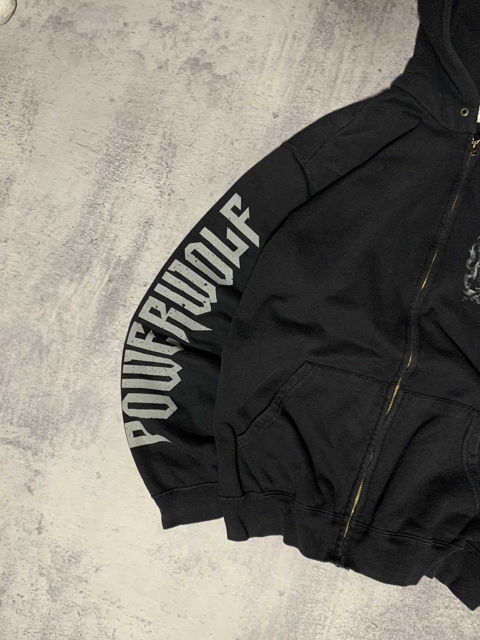 Fruit Of The Loom Power Wolf Big Logo zip hoodie mens Merch Rock size L Size US L / EU 52-54 / 3 - 2 Thumbnail