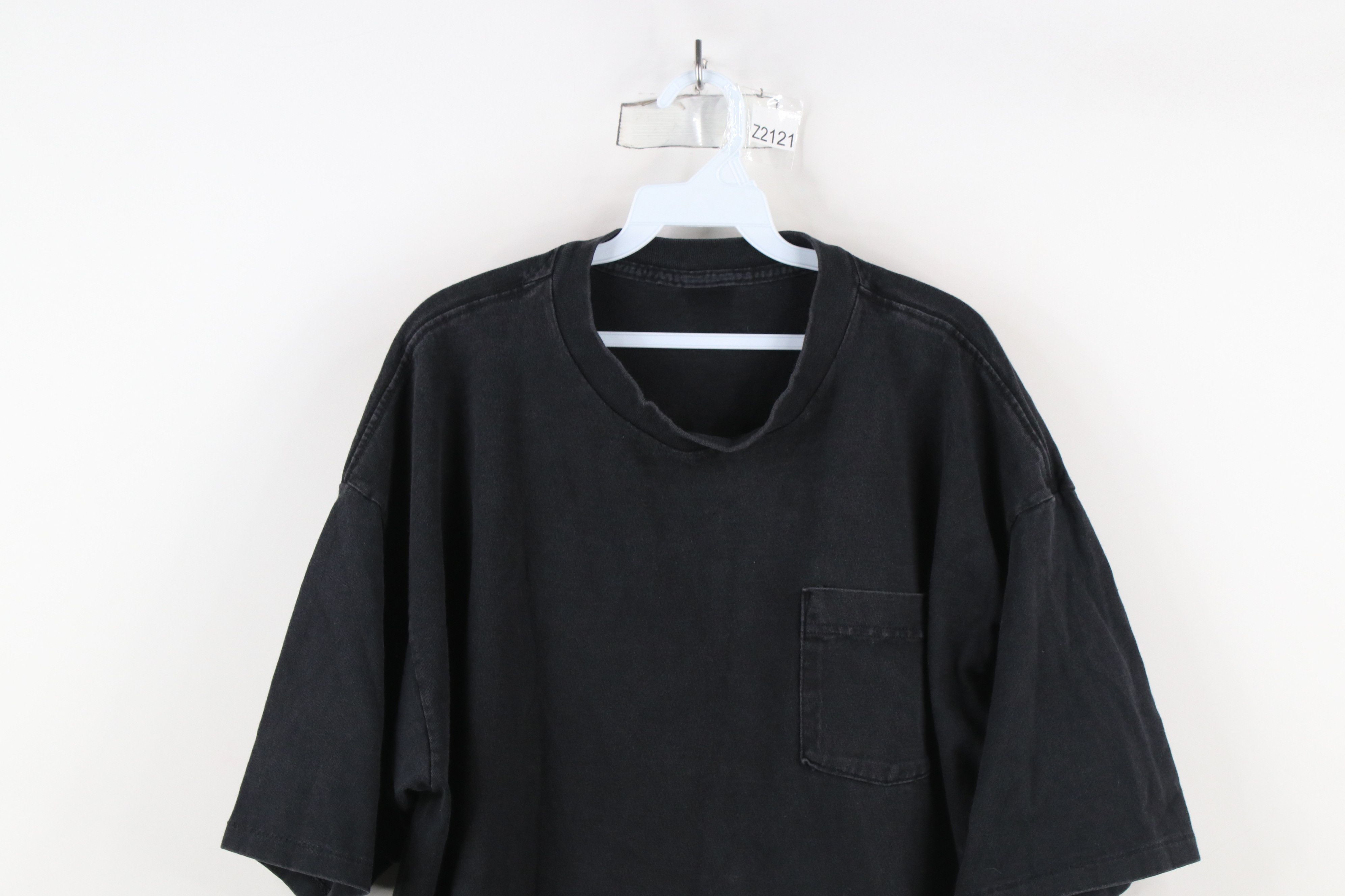 Vintage Vintage 90s Streetwear Heavyweight T-Shirt Black Cotton Size US XXL / EU 58 / 5 - 2 Thumbnail