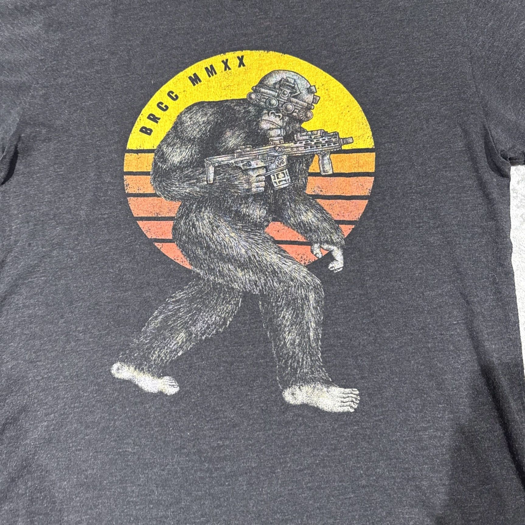 Vintage BRCC Black Rifle Coffee Company T Shirt Size Medium Gray Combat Sasquatch Men Short Sleeve Crew Neck Shirt Size US M / EU 48-50 / 2 - 2 Thumbnail