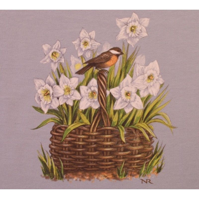Northern Reflections Northern Reflections XS Blue T-Shirt Daffodils Robin Basket Size XS / US 0-2 / IT 36-38 - 1 Thumbnail