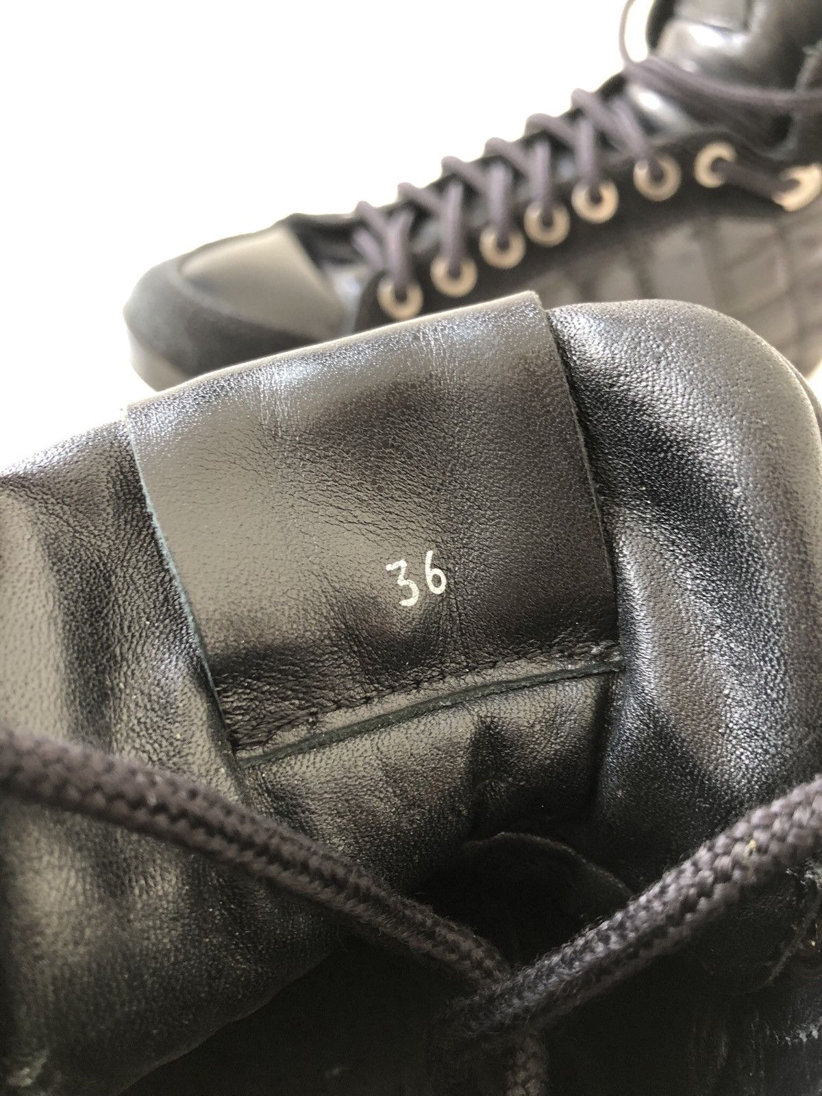 Moncler Moncler Logo Patch Hi-Top Leather Sneakers Size US 6 / IT 36 - 12 Thumbnail