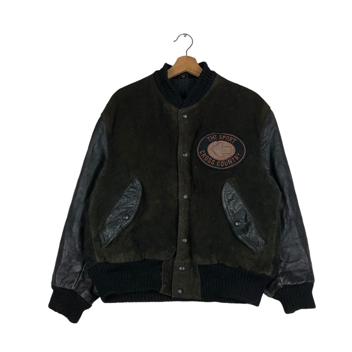 Japanese Brand 🔥VINTAGE BOMBER JACKET LEATHER CROSS COUNTRY ISSEY MIYAKE Size US M / EU 48-50 / 2 - 3 Thumbnail