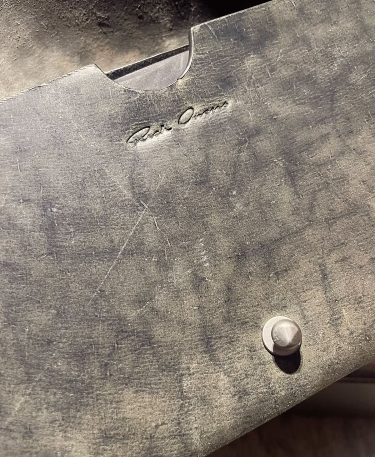 Rick Owens Rick Owens Mainline Distressed & Horsehide Long Wallet Size ONE SIZE - 6 Thumbnail