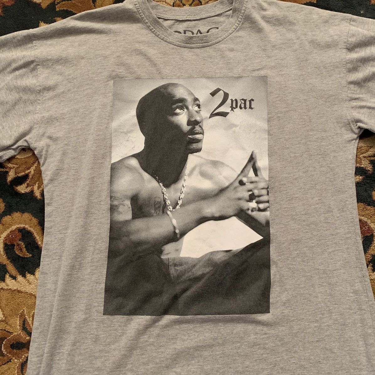 Rap Tees Vintage Y2K 2Pac Greyscale Photo Rap T-Shirt Streetwear Size US S / EU 44-46 / 1 - 2 Thumbnail