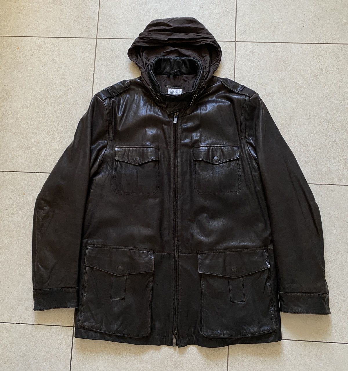 Armani Collezioni Armani Collezioni Lamb Leather Jacket Size US L / EU 52-54 / 3 - 2 Thumbnail