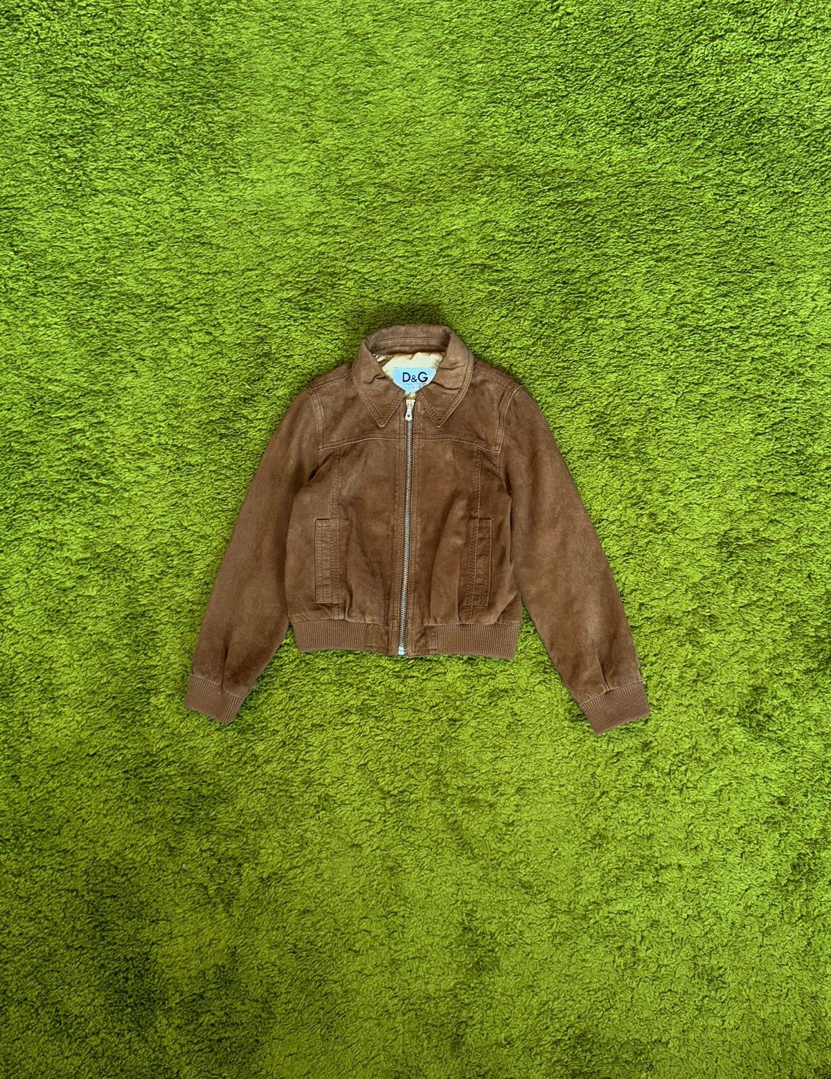 Designer × Dolce & Gabbana Dolce & Gabbana D&G junior real leather suede teen jacket Size US XXS / EU 40 - 1 Thumbnail
