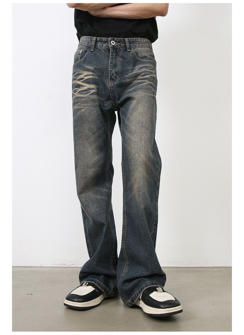 Japanese Brand American street men's retro distressed loose flared jeans Size US 32 / EU 48 - 1 Thumbnail