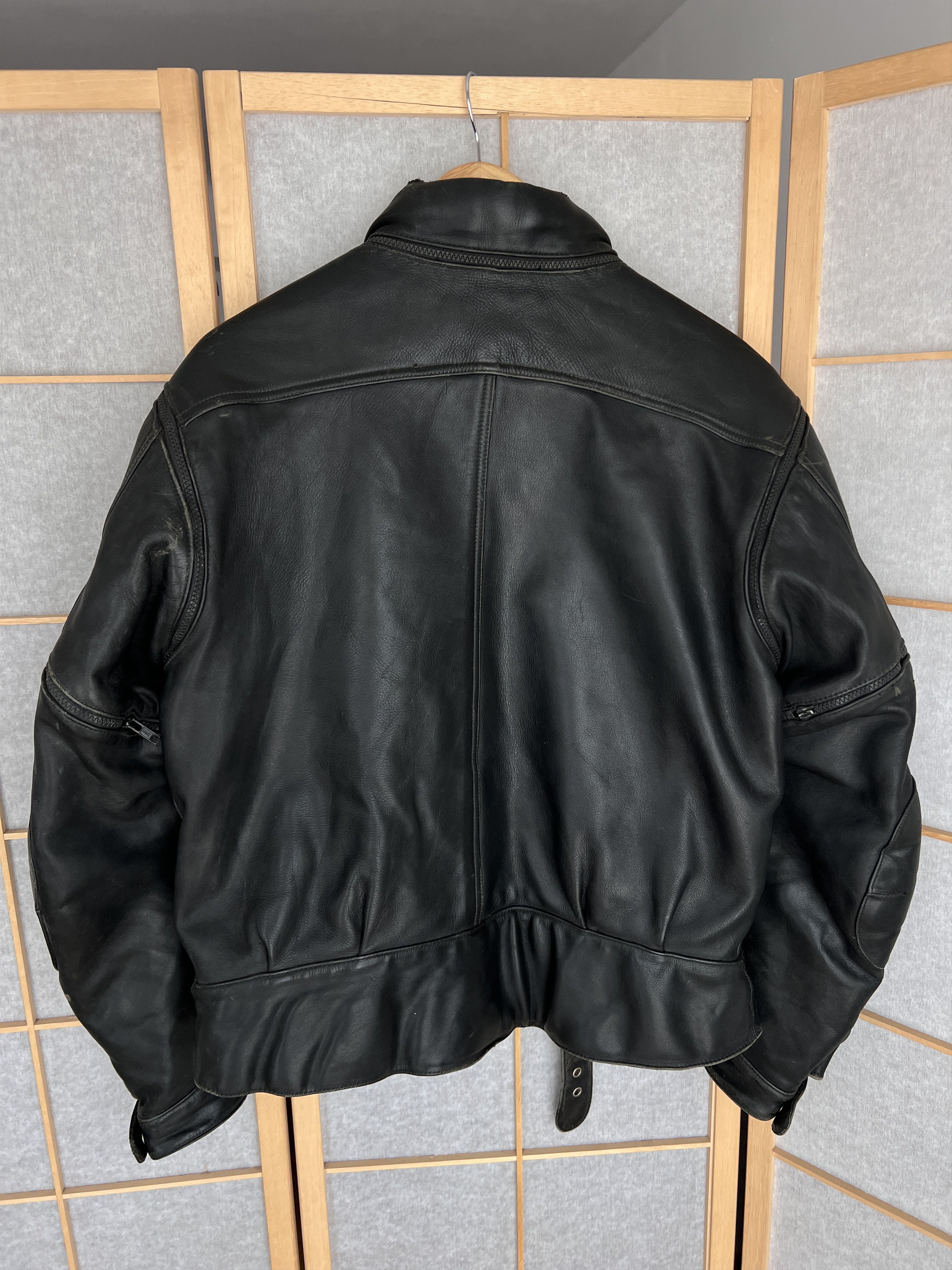 Hysteric Glamour Crazy! Vintage 1990s Leather biker jacket bomber baggy boxy Size US L / EU 52-54 / 3 - 19 Thumbnail