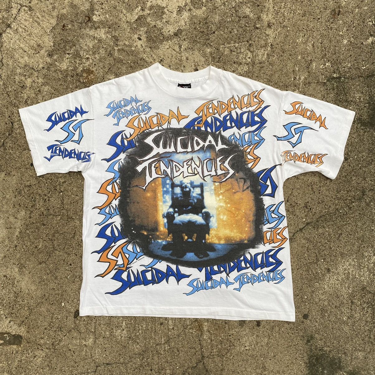 image of Band Tees Vintage Suicidal Tendencies 1992 in White, Men's (Size XL)