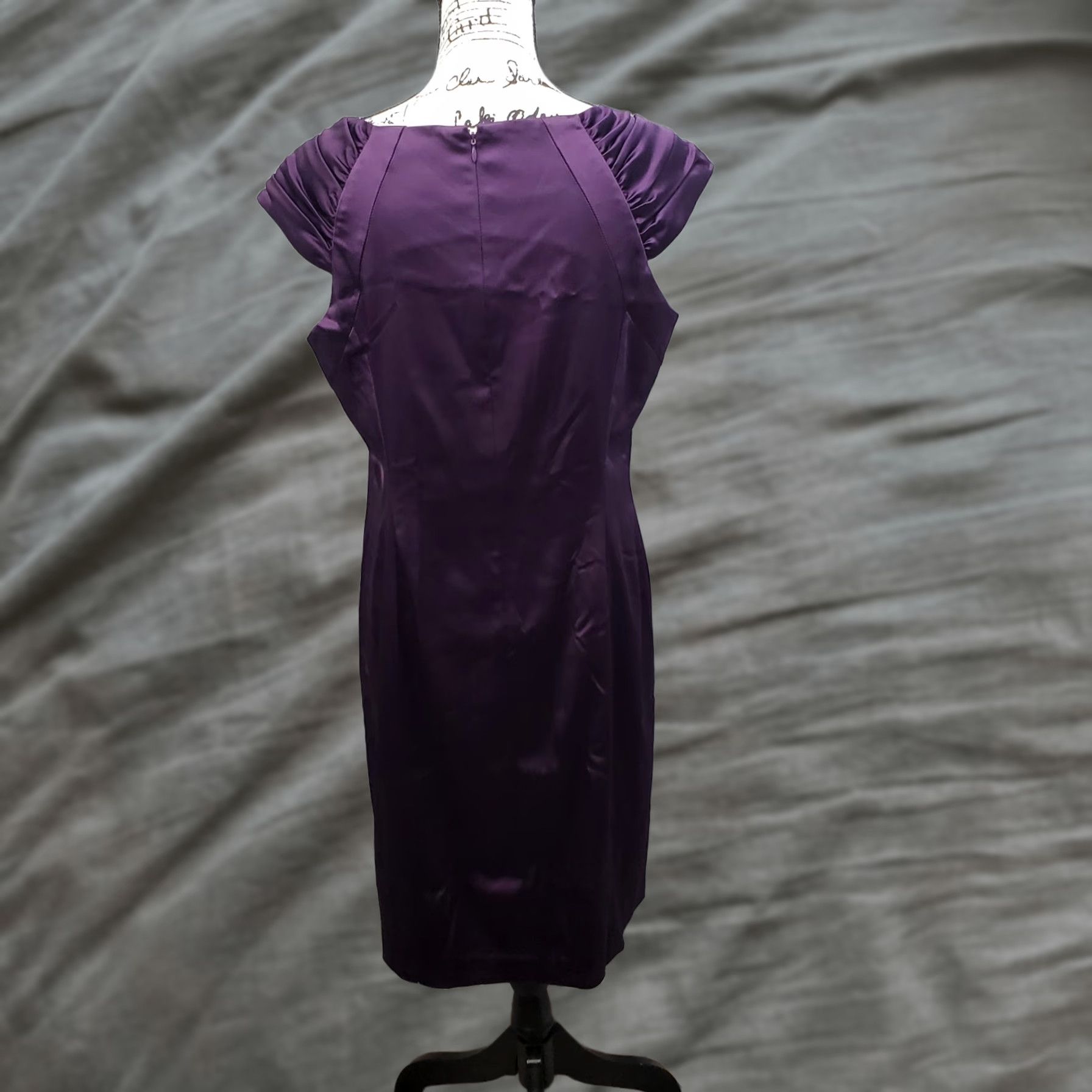 calvin klein purple cocktail dress Calvin Klein Women's Tulip Short Sleeve Scuba Crepe Mini Dress, Cherry  Blossom Multi, 6 at Amazon Women's Clothing store