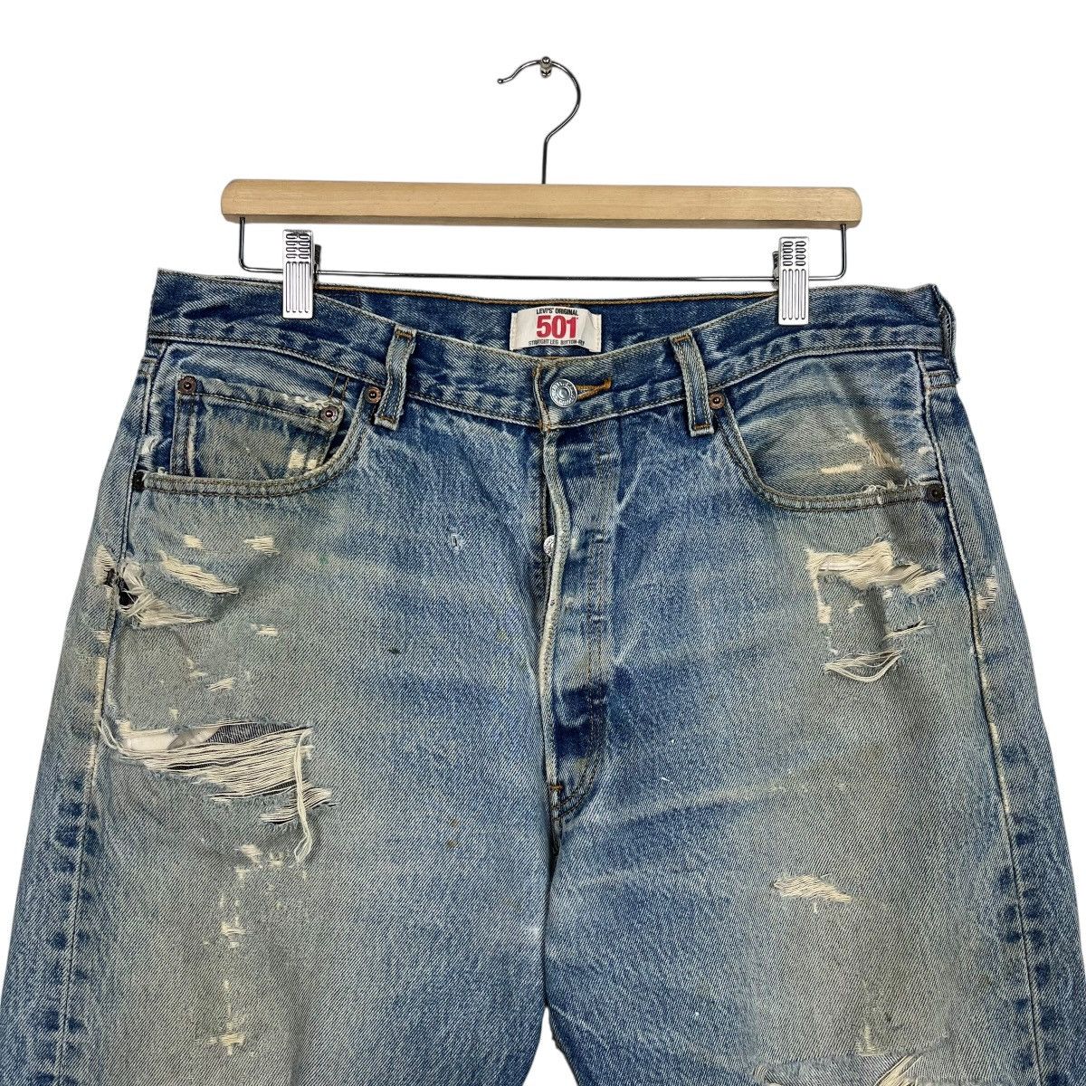 Levi's Vintage Levis Lot 501 Distressed Denim Jeans Size US 34 / EU 50 - 2 Thumbnail