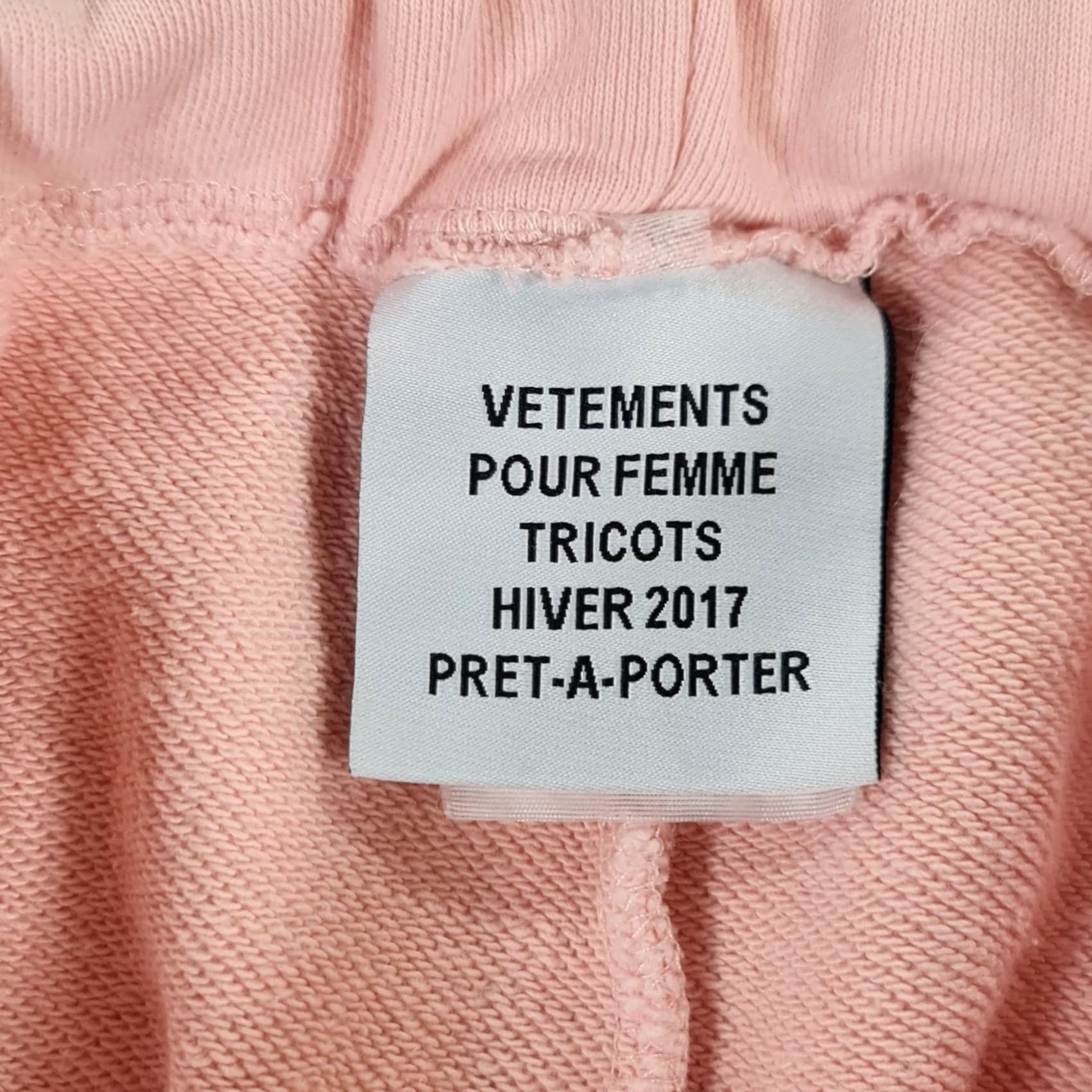 Champion Vetements x Champion Womens Joggers Pink XS Cotton Blend Fleece Trousers 2017 City Sports Knit/Activewear Pants (XS) Womens Size 26" / US 2 / IT 38 - 3 Thumbnail