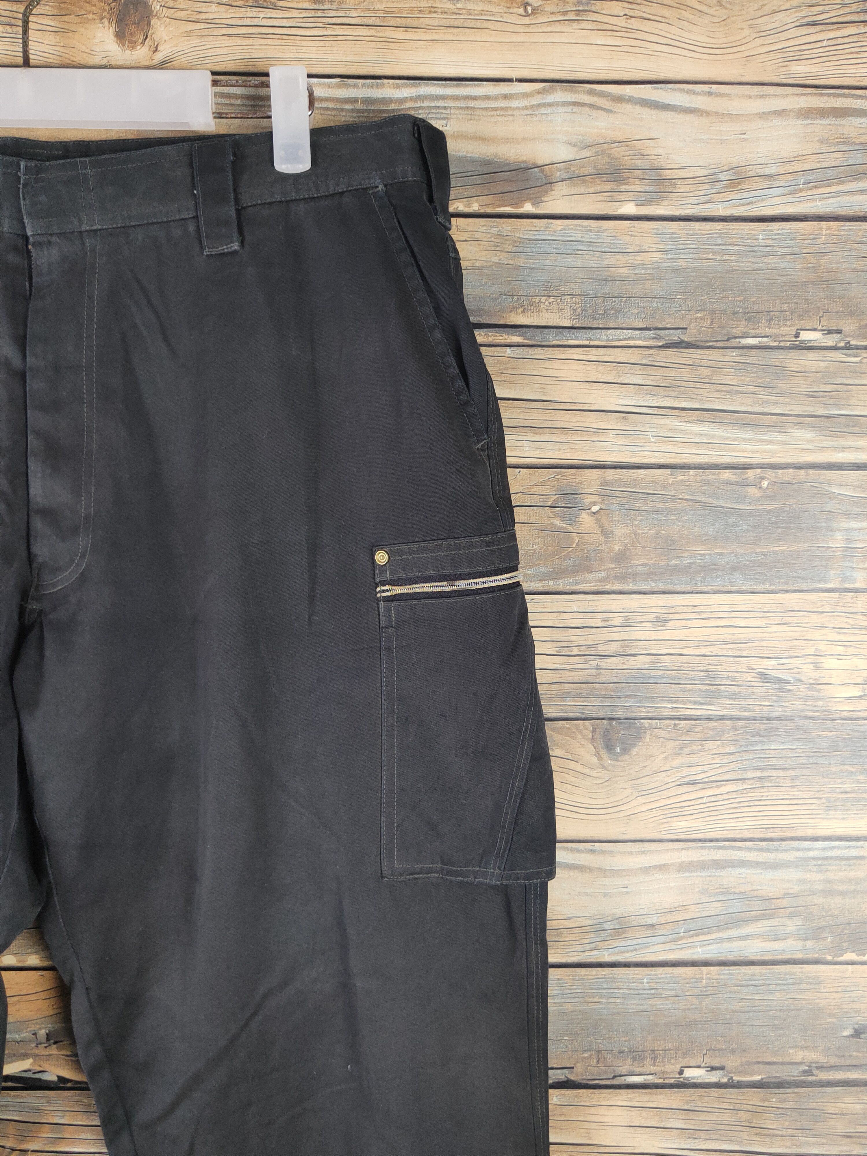 Japanese Brand DL Jawin Black Faded Multipocket Cargo Pants #2167 Size US 36 / EU 52 - 5 Thumbnail