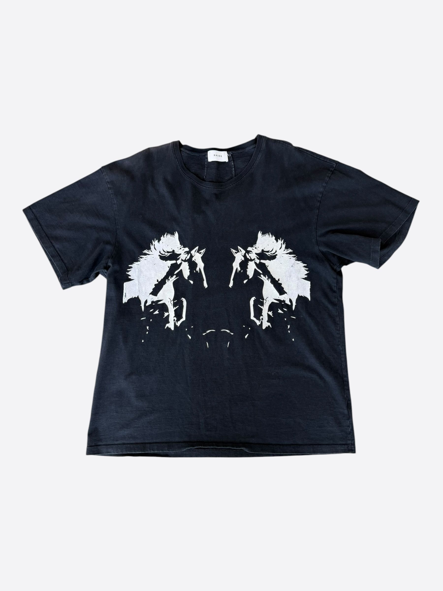 Rhude Rhude Black & White Horse Graphic T-Shirt Size US S / EU 44-46 / 1 - 1 Thumbnail