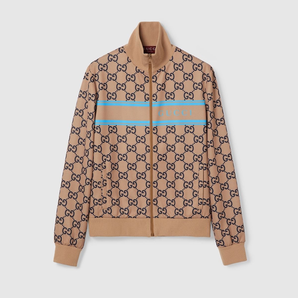 Gucci o1s1wg110925 Technical Jersey GG Print Zipped Jacket Size US S / EU 44-46 / 1 - 1 Thumbnail