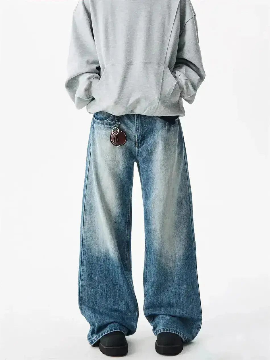 Japanese Brand Retro distressed wide leg jeans Size US 32 / EU 48 - 6 Thumbnail