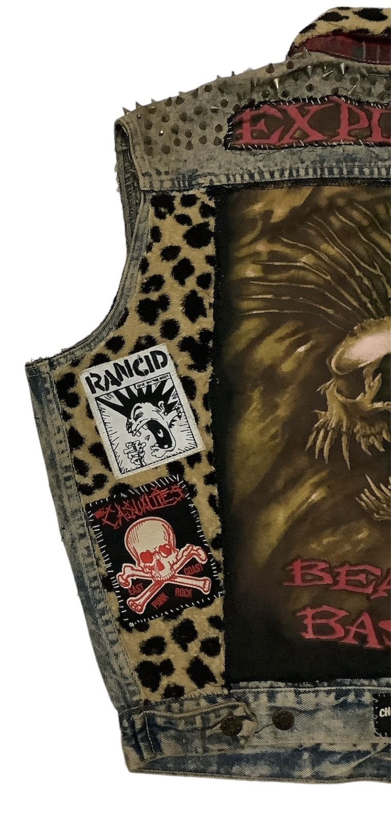 Designer × Vintage VINTAGE 90s THE EXPLOITED BATTLE JACKET CUSTOM Size US L / EU 52-54 / 3 - 7 Thumbnail