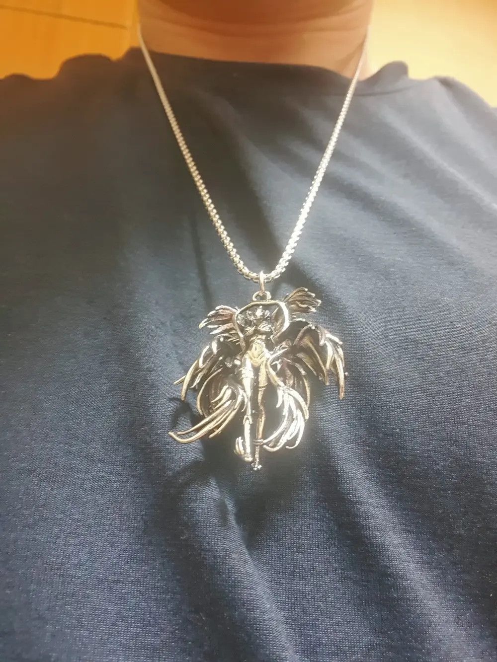 Jewelry Evil Angel Wings Goddess Pendant Necklace Size ONE SIZE - 5 Thumbnail
