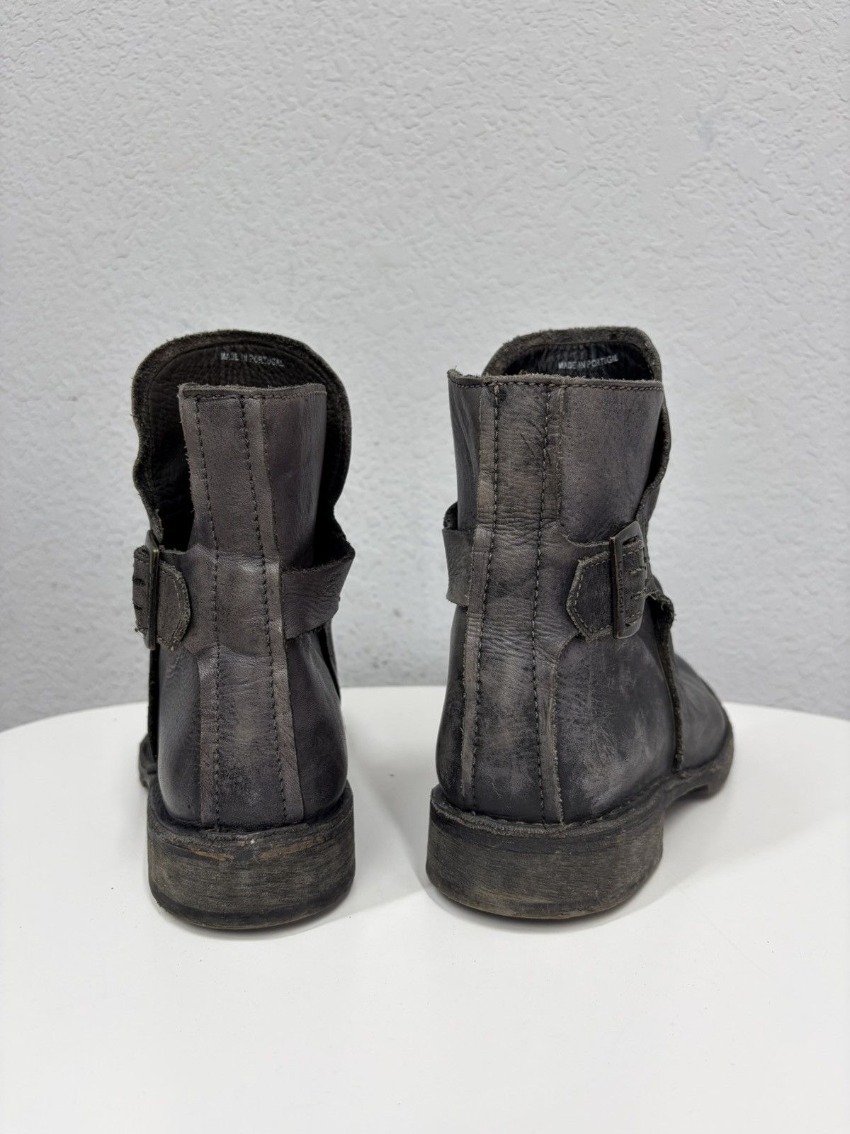 If Six Was Nine Vintage Y2K Guidi CCP Style Distressed Leather Biker Boots Size US 8 / EU 41 - 13 Thumbnail