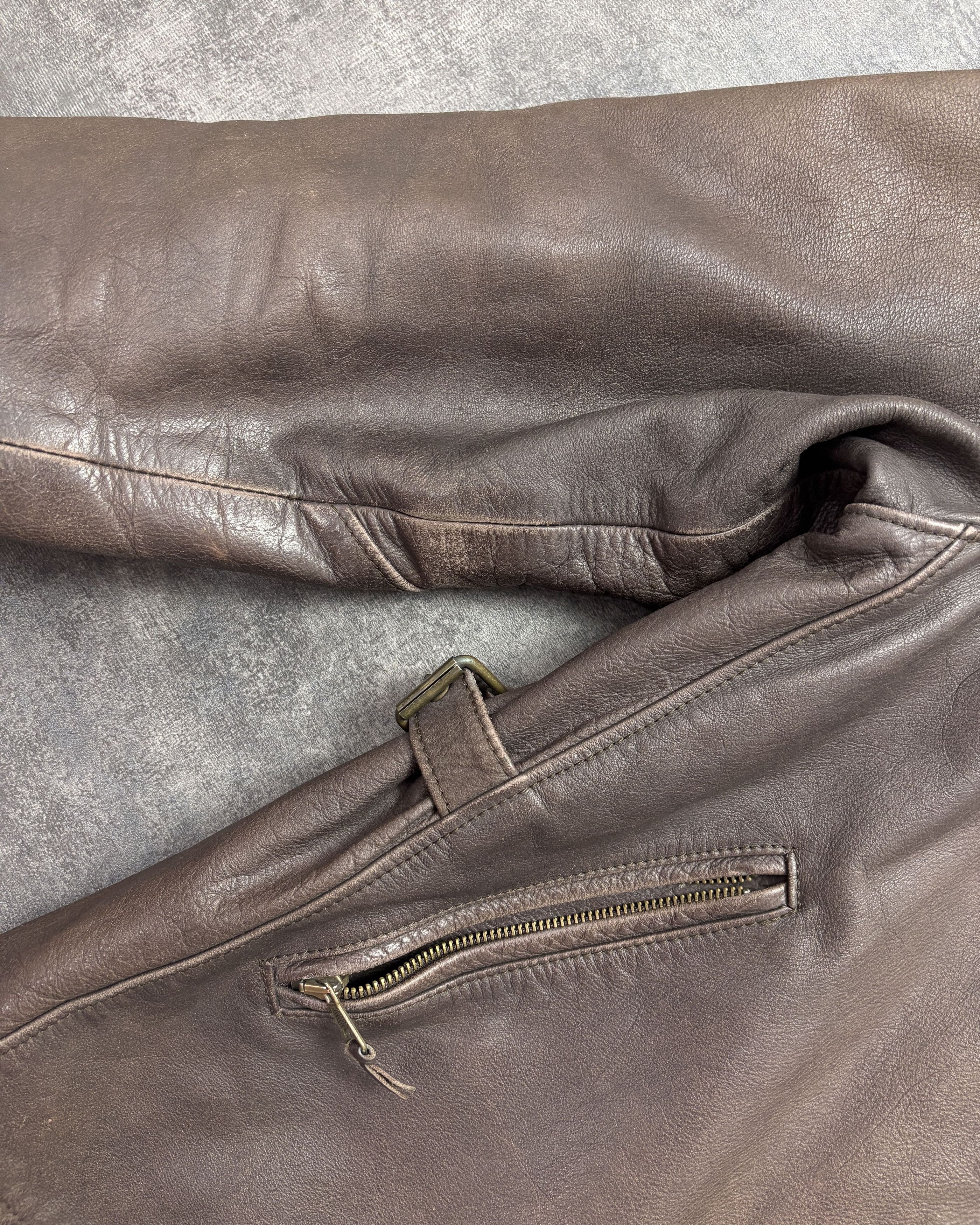 Genuine Leather Vintage Brown Genuine Leather Jacket. Size US M / EU 48-50 / 2 - 6 Thumbnail