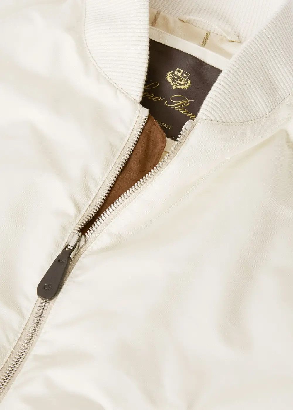 Loro Piana o1srvl11e0326 Roys Nylon Twill Bomber Jacket in White Size US M / EU 48-50 / 2 - 3 Thumbnail