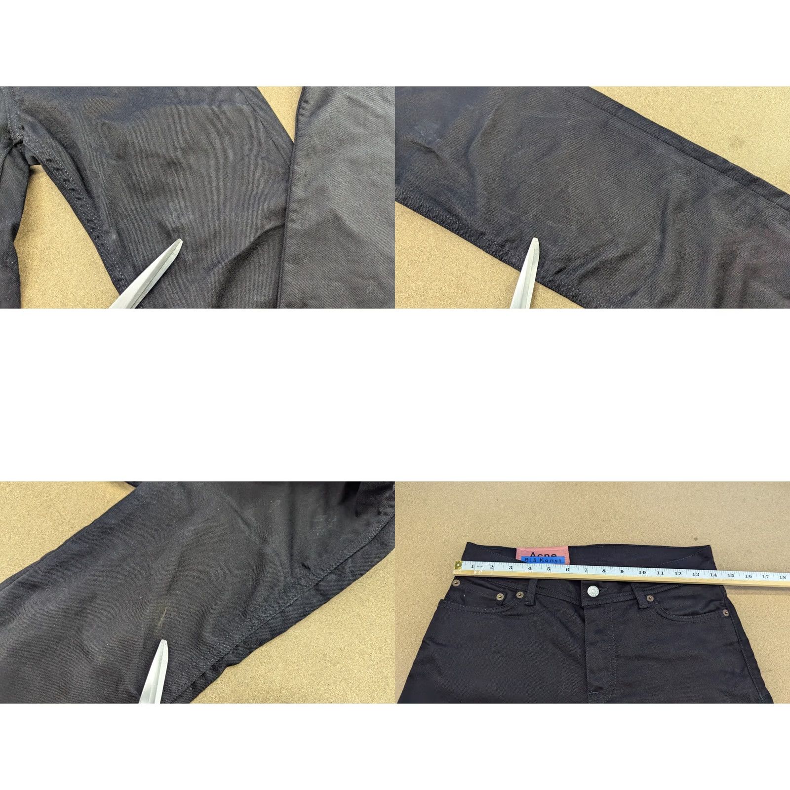 Acne Studios Acne Studios North Stay Womens Jeans W29 L29 Denim Straight Mid Rise Black Size 24" / US 00 / IT 34 - 8 Thumbnail