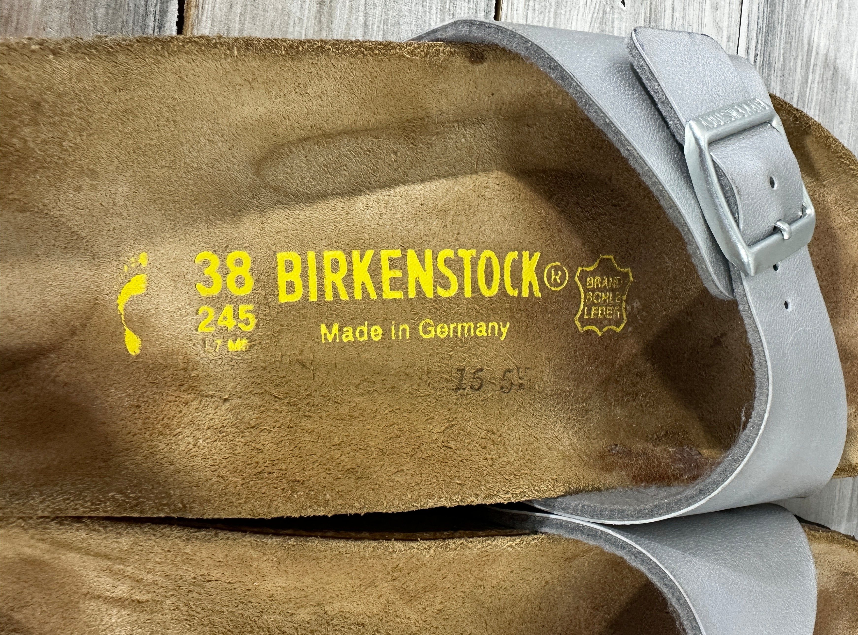 Birkenstock Birkenstock Madrid Birko-Flor Womens Leather Slide Sandals Size US 7 / IT 37 - 23 Thumbnail